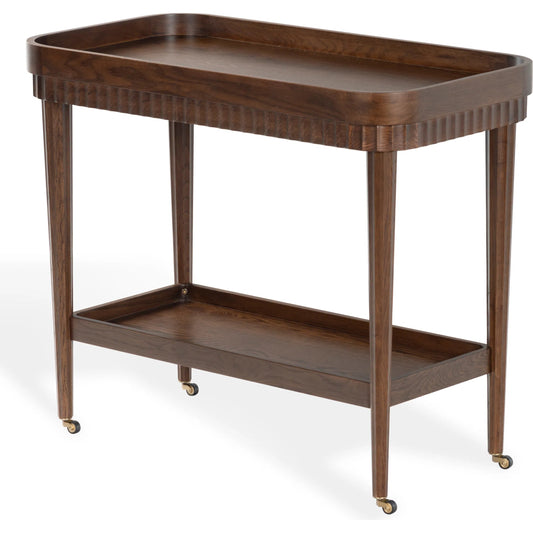 Cascade Barcart by HedgeApple Essentials. Made from oak wood, oak veneer, manufactured wood, iron in a transitional style.