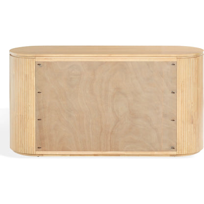 Berkshire Fluted 6 Drawer Dresser by HedgeApple Essentials. Made from rubberwood, veneer, manufactured wood, aluminum in a transitional style.
