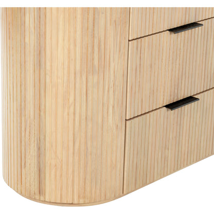 Berkshire Fluted 6 Drawer Dresser by HedgeApple Essentials. Made from rubberwood, veneer, manufactured wood, aluminum in a transitional style.