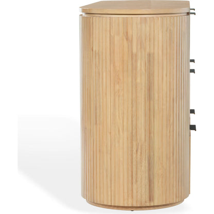 Berkshire Fluted 6 Drawer Dresser by HedgeApple Essentials. Made from rubberwood, veneer, manufactured wood, aluminum in a transitional style.