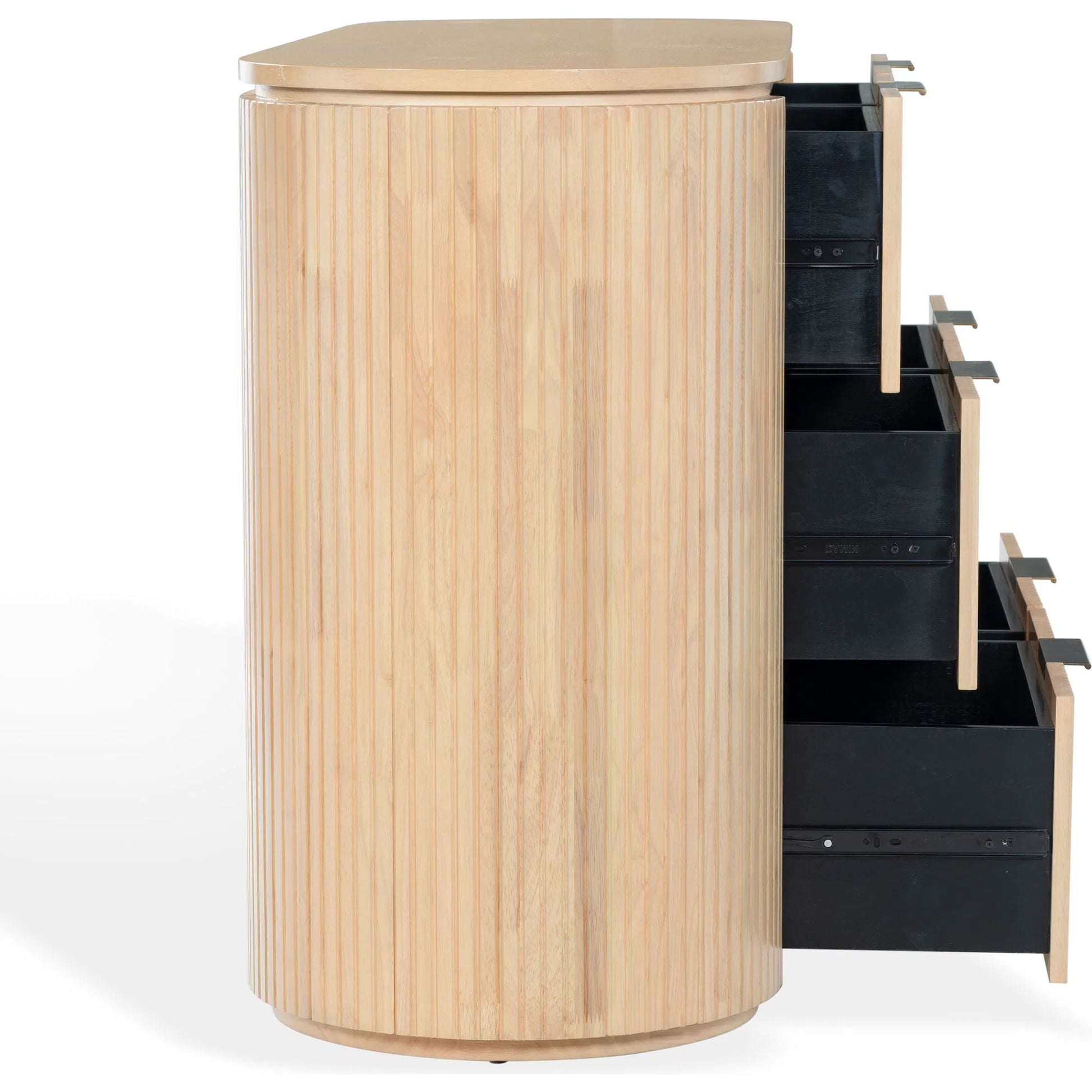 Berkshire Fluted 6 Drawer Dresser by HedgeApple Essentials. Made from rubberwood, veneer, manufactured wood, aluminum in a transitional style.