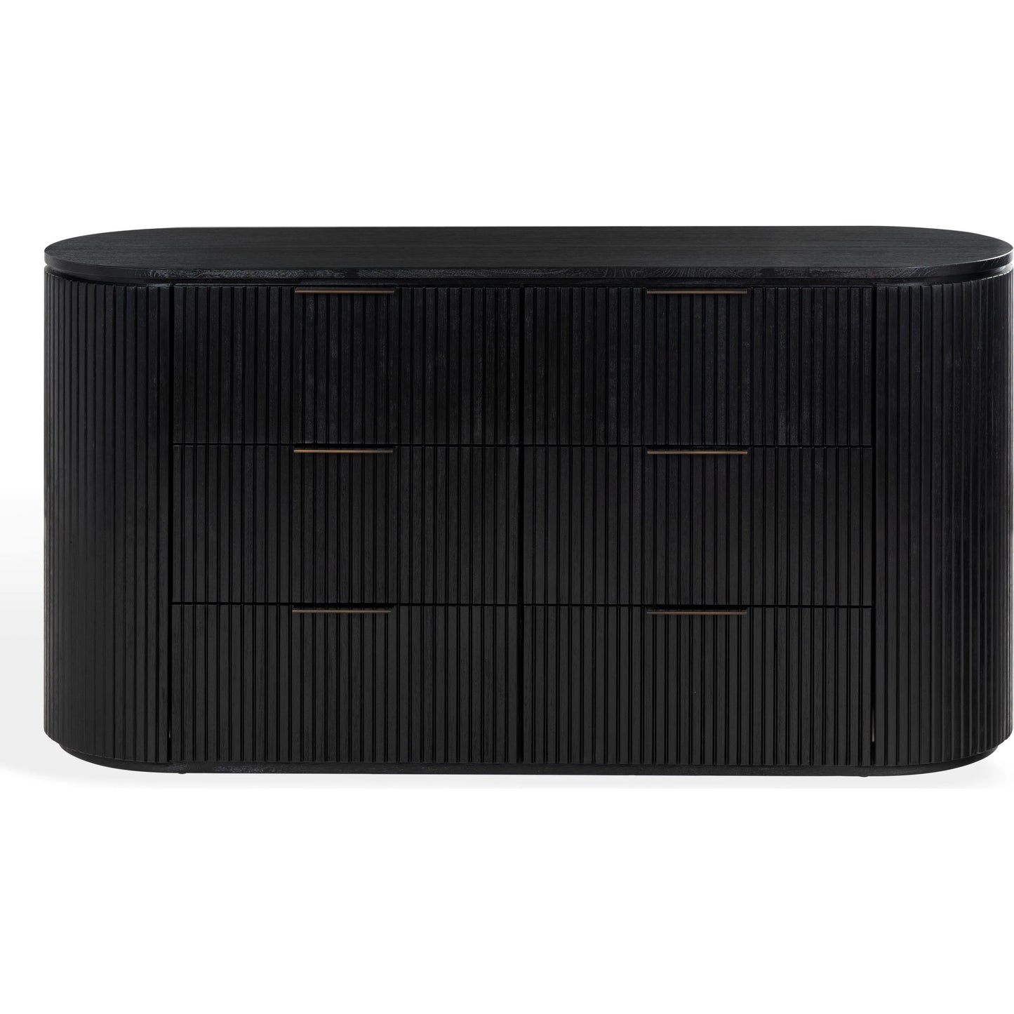 004 SI-2454161 | Additional Silo | Berkshire Fluted 6 Drawer Dresser by HedgeApple Essentials. Made from rubberwood, veneer, manufactured wood, aluminum in a transitional style.