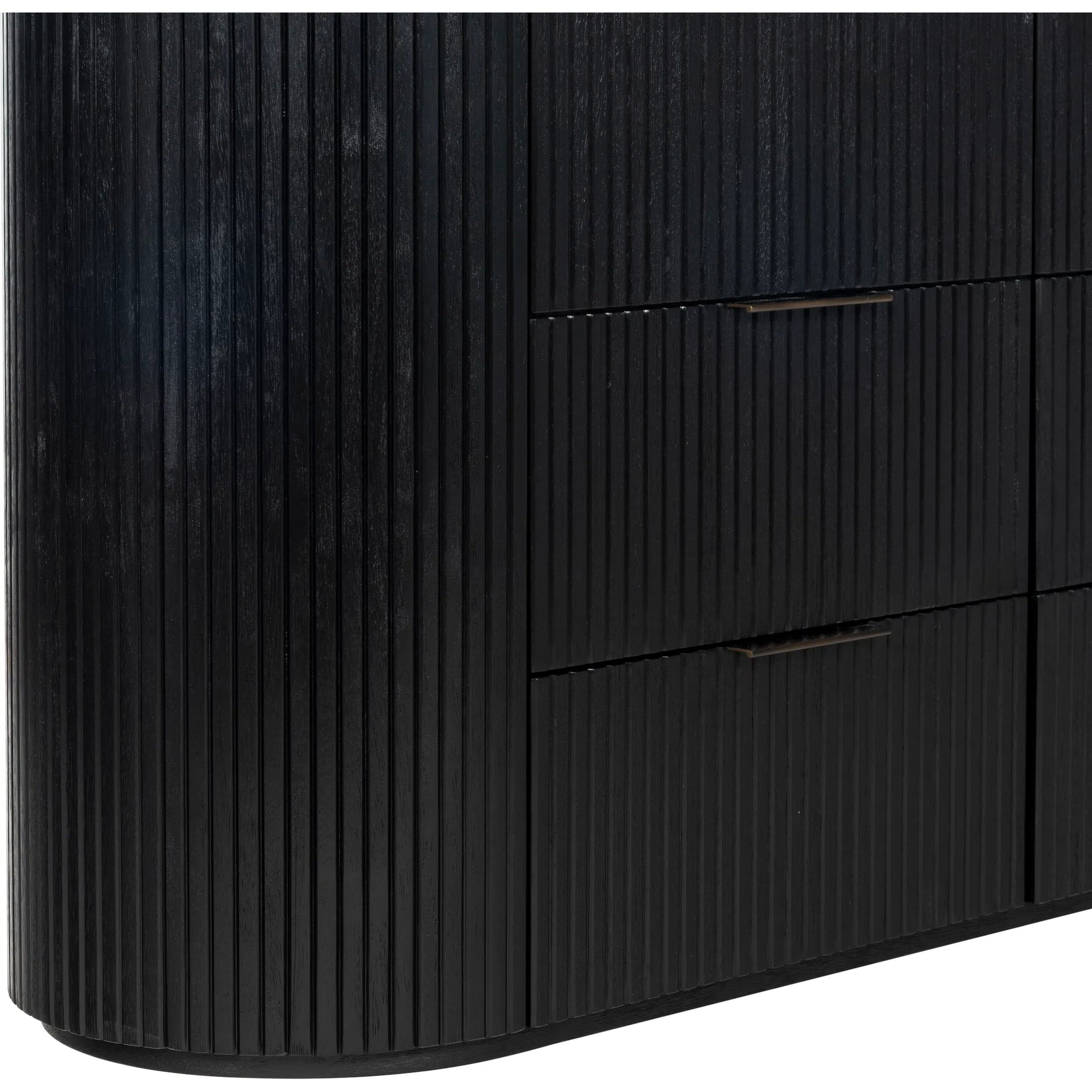 Berkshire Fluted 6 Drawer Dresser by HedgeApple Essentials. Made from rubberwood, veneer, manufactured wood, aluminum in a transitional style.