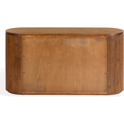 Berkshire Fluted 6 Drawer Dresser by HedgeApple Essentials. Made from rubberwood, veneer, manufactured wood, aluminum in a transitional style.