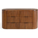 Berkshire Fluted 6 Drawer Dresser by HedgeApple Essentials. Made from rubberwood, veneer, manufactured wood, aluminum in a transitional style.