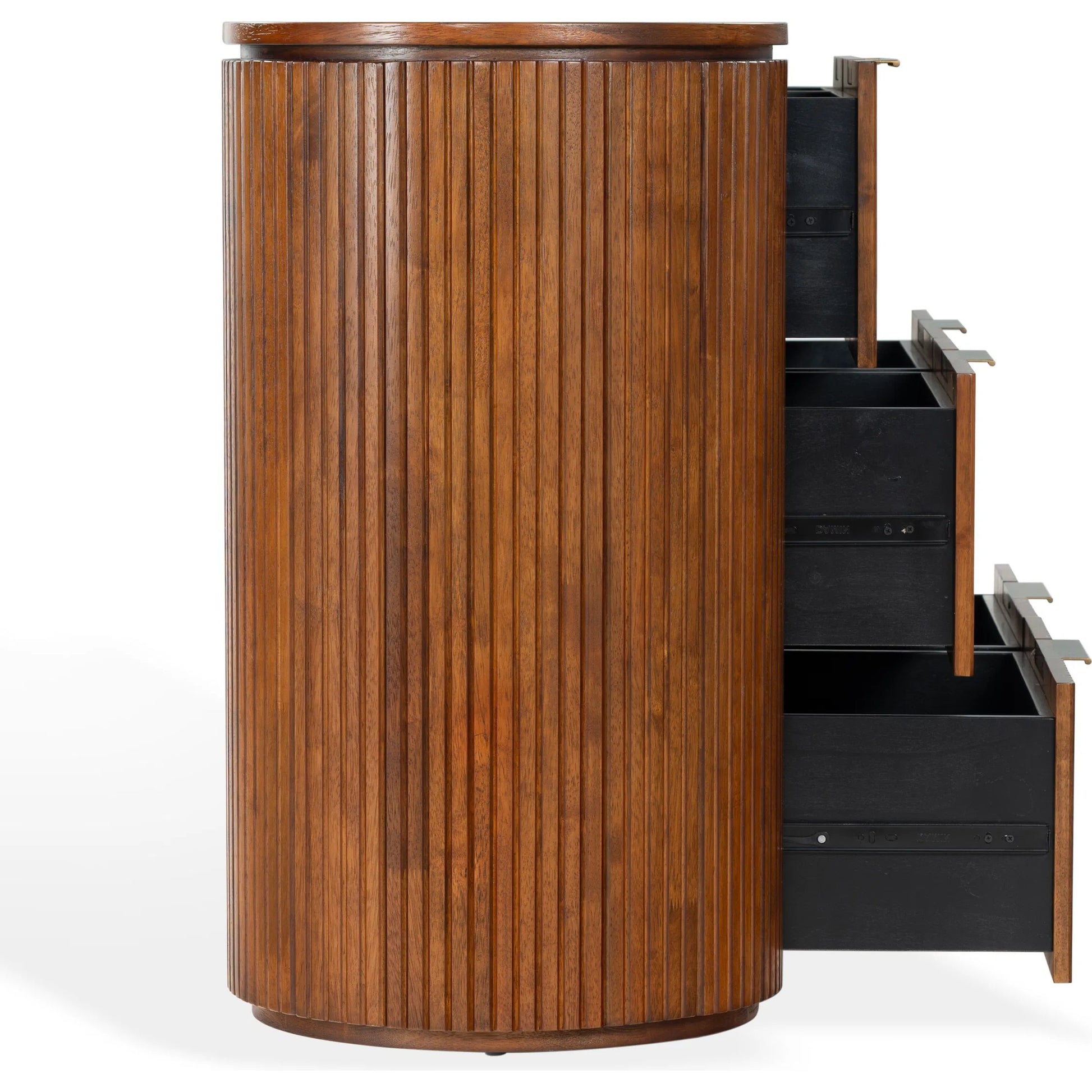 Berkshire Fluted 6 Drawer Dresser by HedgeApple Essentials. Made from rubberwood, veneer, manufactured wood, aluminum in a transitional style.