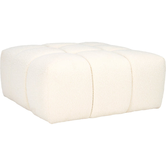 Worth Tufted Ottoman by HedgeApple Essentials. Made from pine solid wood, plywood, boucle (95% polyester), 5% acrylic, 100% polyurethane foam in a modern style.