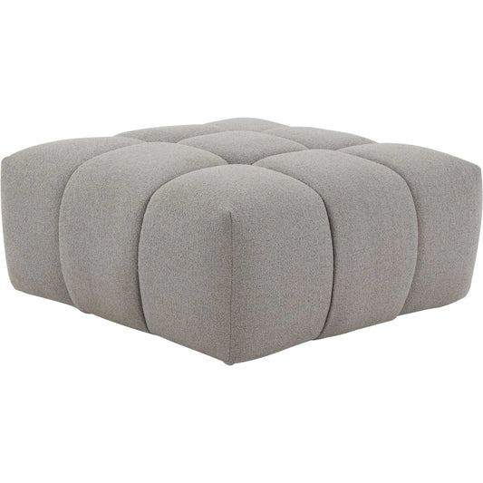 Worth Tufted Ottoman by HedgeApple Essentials. Made from pine solid wood, plywood, boucle (95% polyester), 5% acrylic, 100% polyurethane foam in a modern style.