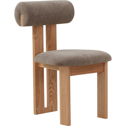 Coamo Boucle Dining Chair by HedgeApple Essentials. Made from ashwood, plywood boucle (100% polyester) ca foam in a unique style.