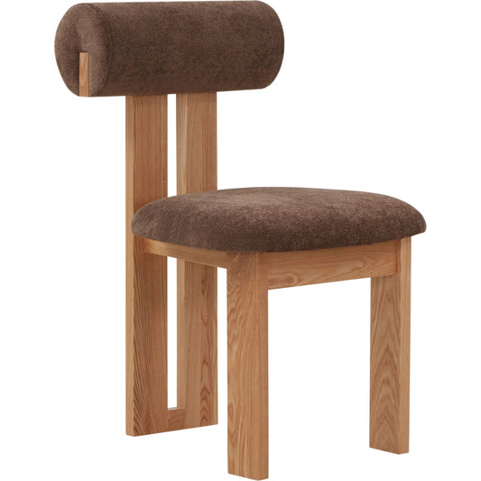 Coamo Boucle Dining Chair by HedgeApple Essentials. Made from ashwood, plywood boucle (100% polyester) ca foam in a unique style.