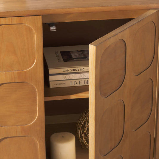 Kanawha Sideboard by HedgeApple Essentials in natural. Made from pine wood, pine veneer, plywood in a unique style.