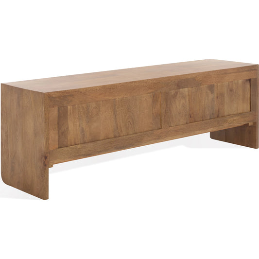 Nottoway 3 Door Sideboard by HedgeApple Essentials in brown. Made from mango wood mild steel in a unique style.