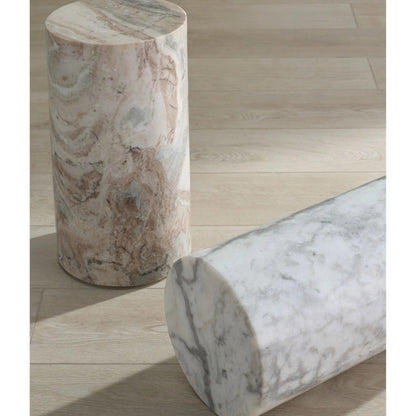 Rota Round Drink Table by HedgeApple Essentials. Made from marble in a modern style.