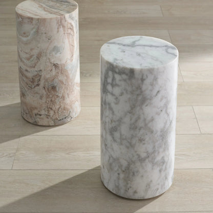 Rota Round Drink Table by HedgeApple Essentials. Made from marble in a modern style.