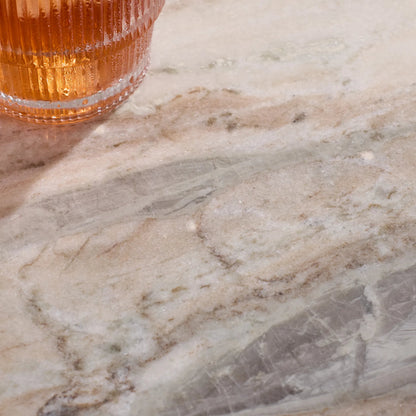 Rota Round Drink Table by HedgeApple Essentials. Made from marble in a modern style.