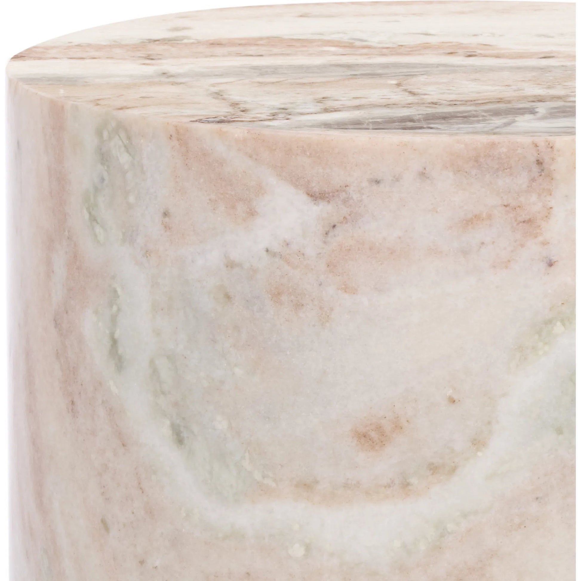 Rota Round Drink Table by HedgeApple Essentials. Made from marble in a modern style.
