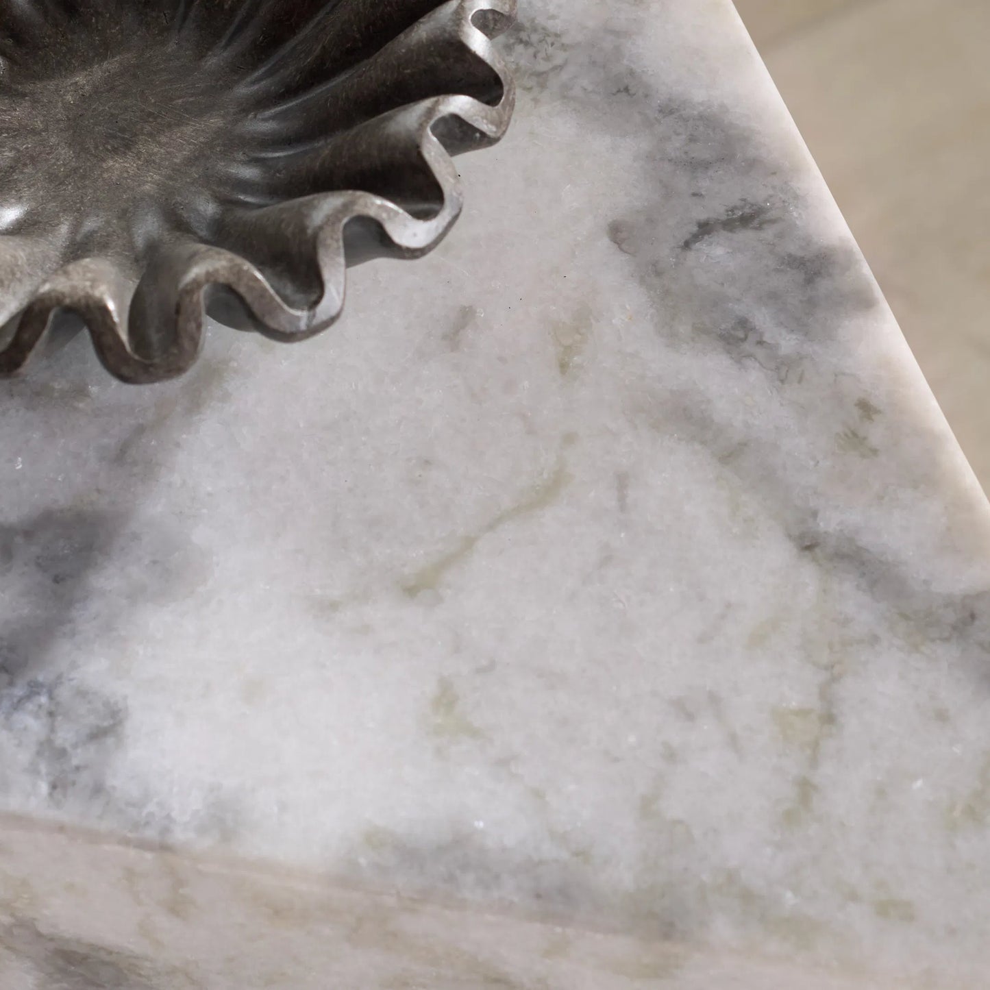 003 SI-2454260 | Closeup | Rota Triangle Drink Table by HedgeApple Essentials. Made from marble in a modern style.