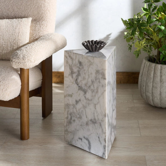 Rota Triangle Drink Table by HedgeApple Essentials. Made from marble in a modern style.
