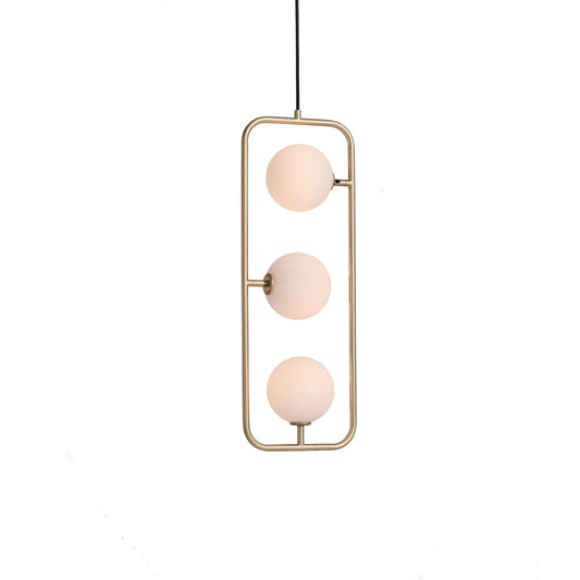 Sircle Pendant by Seed Design in champagne gold. Made from mouth-blown glass, steel in a modern style.