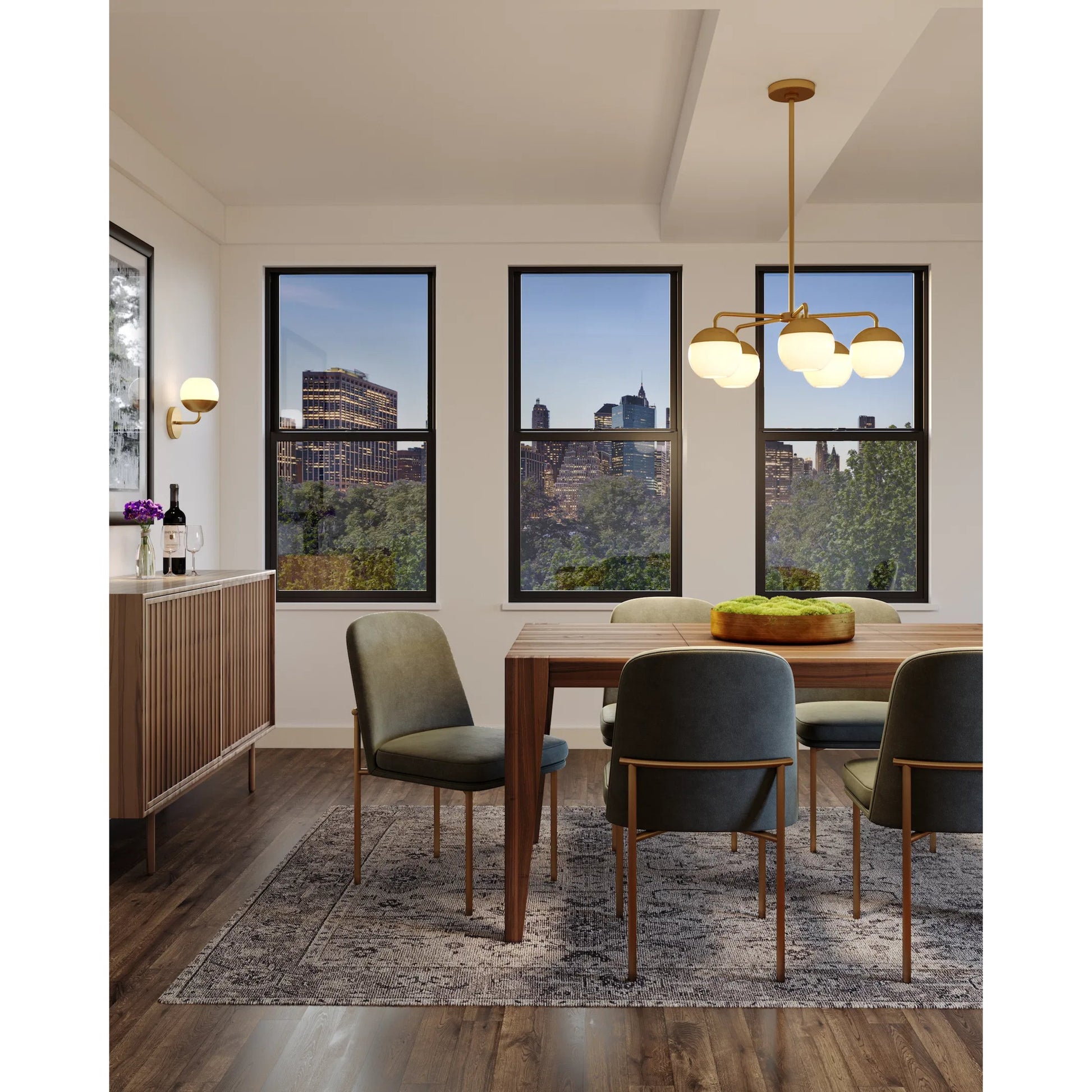 Alvin Five Light Chandelier by Visual Comfort & Co.. Made from steel in a unique style.