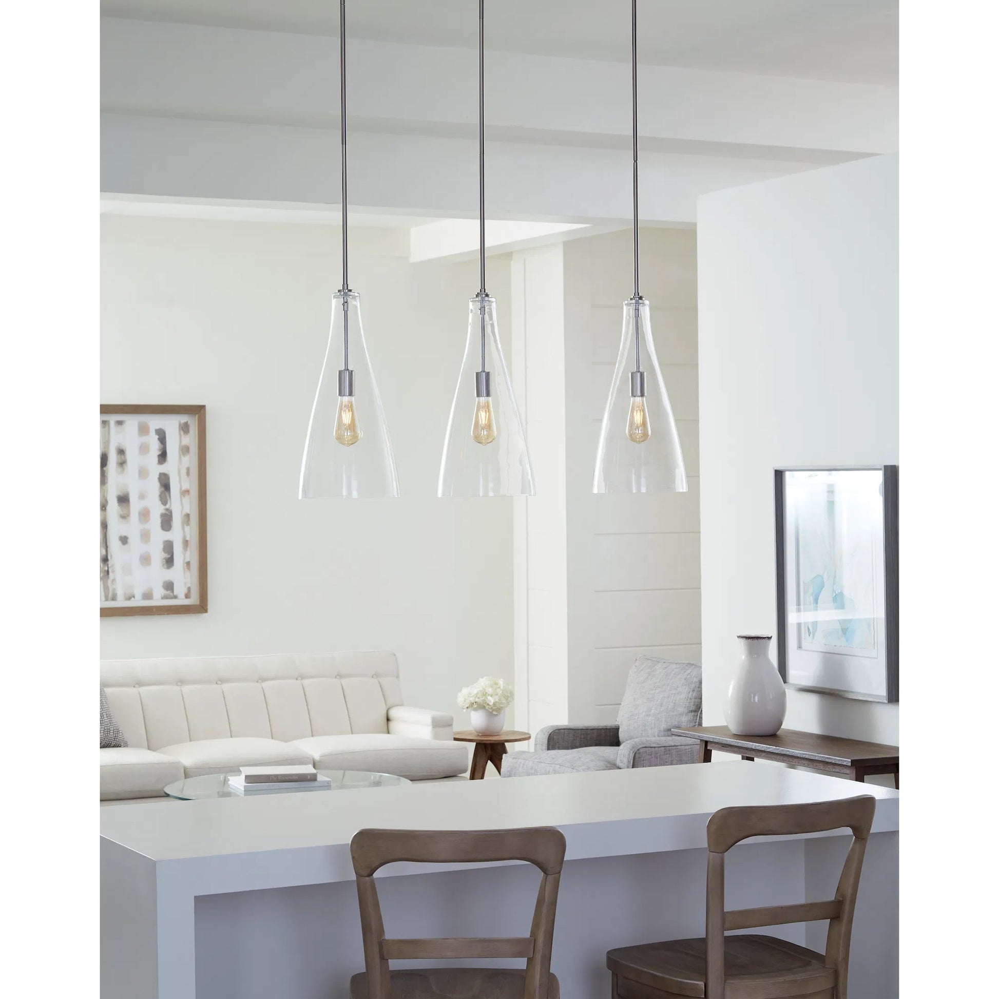 Arilda One Light Pendant by Visual Comfort & Co.. Made from steel in a modern style.