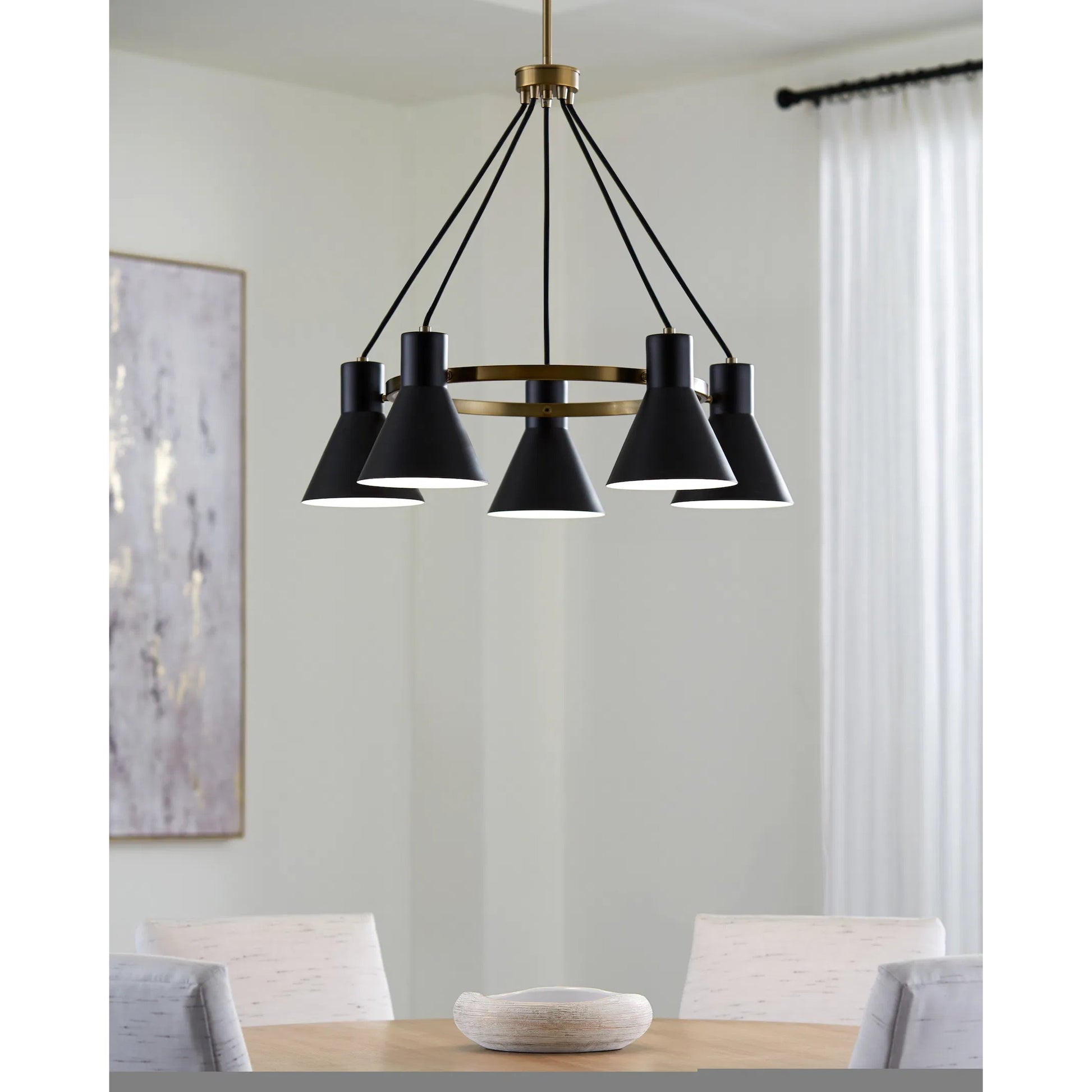 Towner 5-Light Chandelier by Visual Comfort & Co.. Made from steel in a modern style.