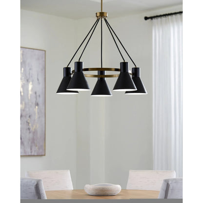 Towner 5-Light Chandelier by Visual Comfort & Co.. Made from steel in a modern style.