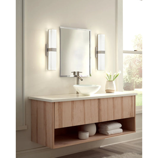 Vandeventer Medium LED Wall / Bath by Visual Comfort & Co. in brushed nickel. Made from steel in a unique style.