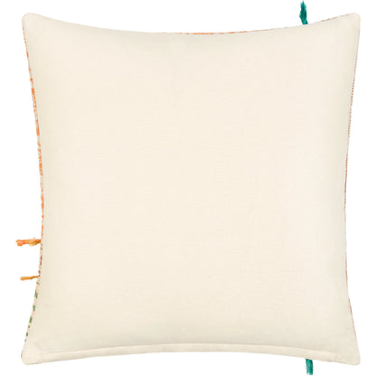 Sanga Pillow - 23884 by Livabliss in light beige, orange. Made from 95% cotton, 5% viscose, 100% cotton in a cottage & farmhouse style.