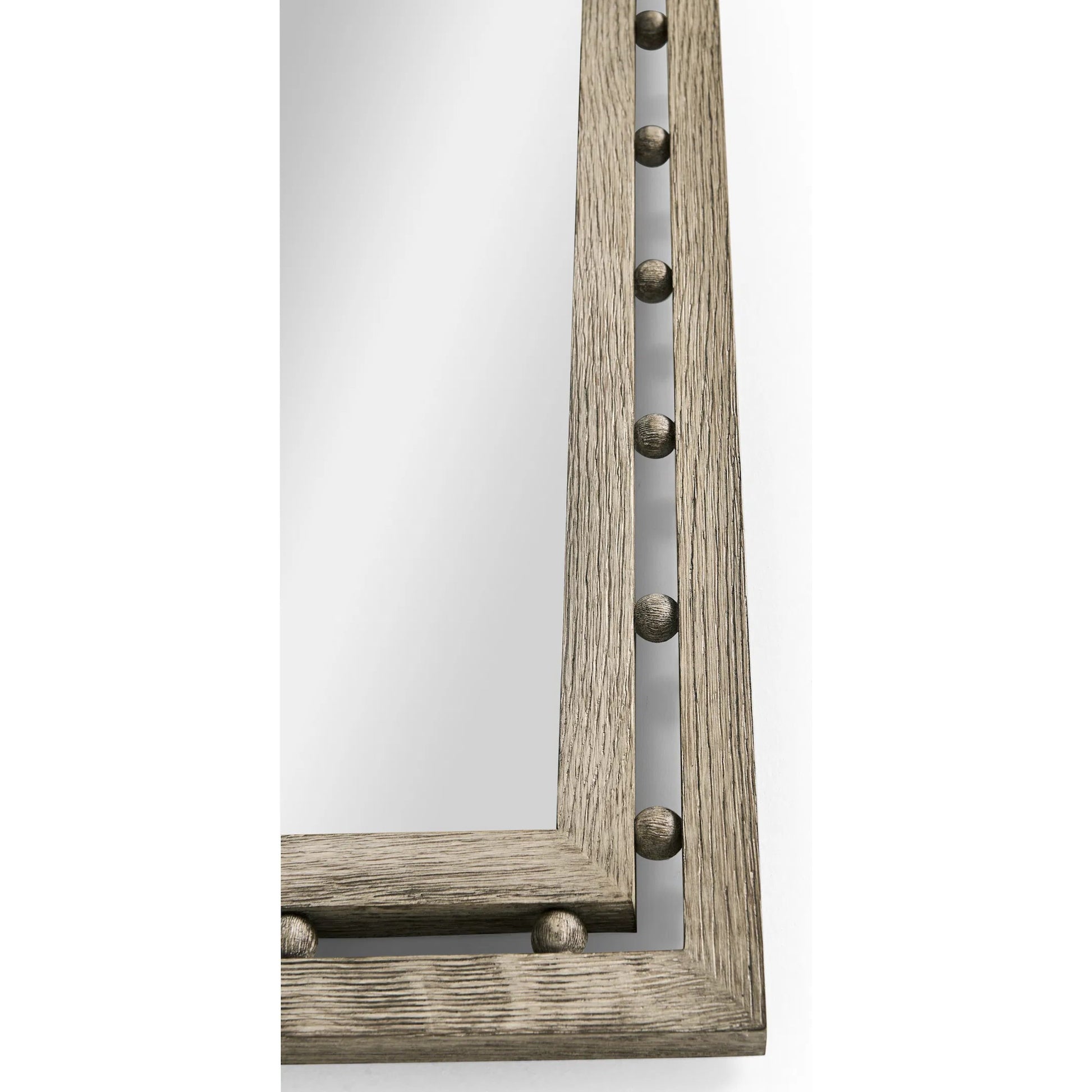 Morris Mirror by Jonathan Charles in grey and greyed oak. Made from oak, oak veneer, mirror in a transitional style.