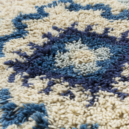 Santiago Indoor/Outdoor Wall Hanging by Surya in blue, cream. Made from 100% wool in a eclectic & global style.
