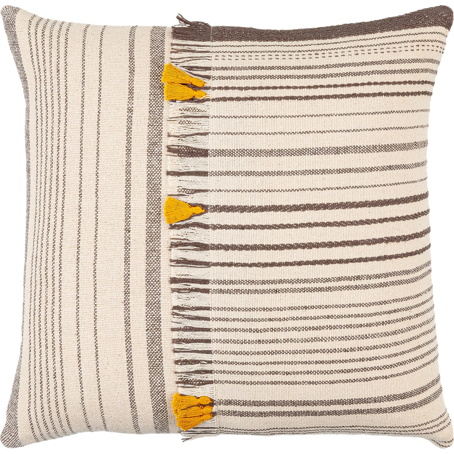 003 SI-1915229,SI-1915230 | Additional Silo | Springville Pillow - 9193 by Surya in cream, tan, dark brown. Made from front: 100% cotton, back: 100% cotton in a transitional style.