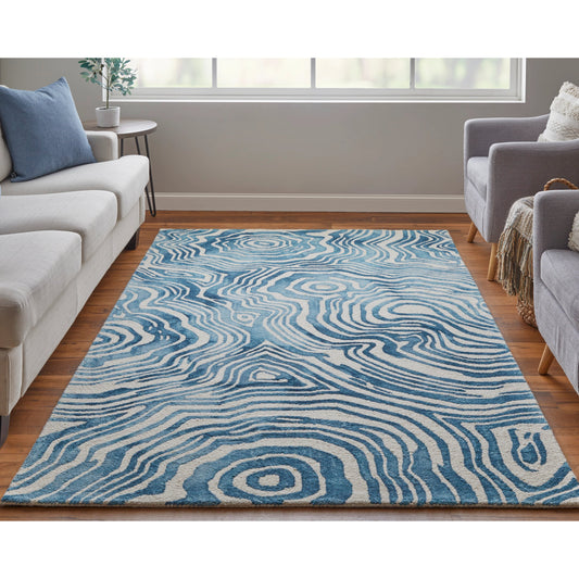 Lorrain Rug - 8920F by Feizy in blue, ivory. Made from wool in a unique style.