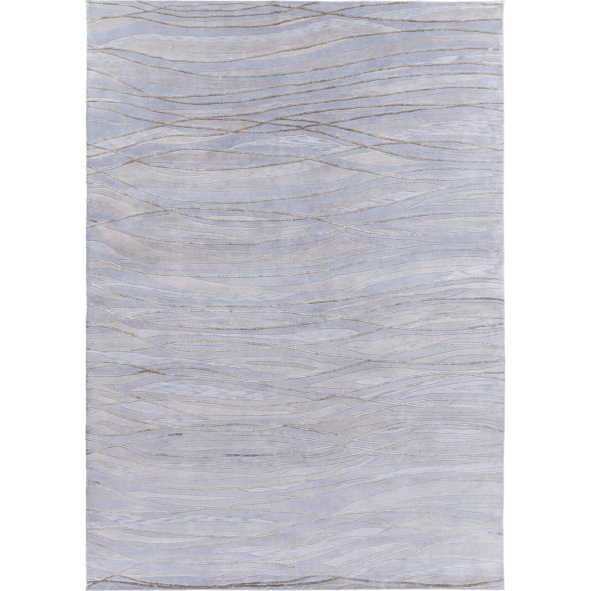 Shibui SH-7406 Indoor/Outdoor Rug by Surya in light blue, light gray, light sage, off-white, brown. Made from 100% semi-worsted new zealand wool in a unique style.