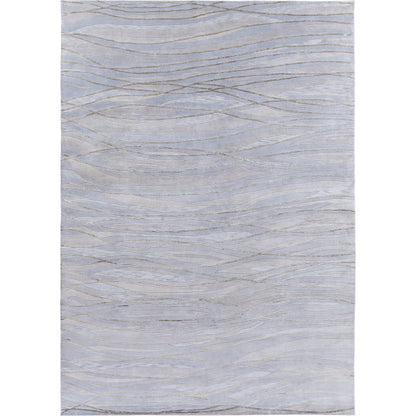 Shibui SH-7406 Indoor/Outdoor Rug by Surya in light blue, light gray, light sage, off-white, brown. Made from 100% semi-worsted new zealand wool in a unique style.