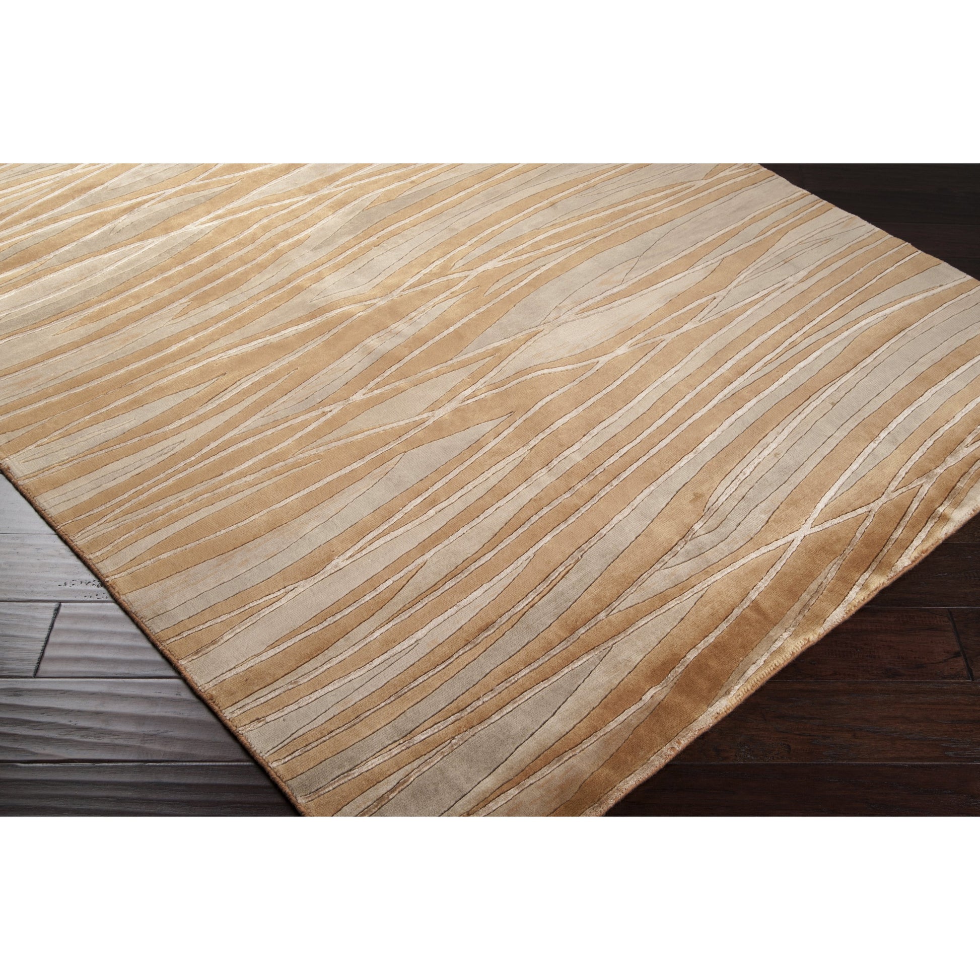 Shibui SH-7406 Indoor/Outdoor Rug by Surya in light blue, light gray, light sage, off-white, brown. Made from 100% semi-worsted new zealand wool in a unique style.