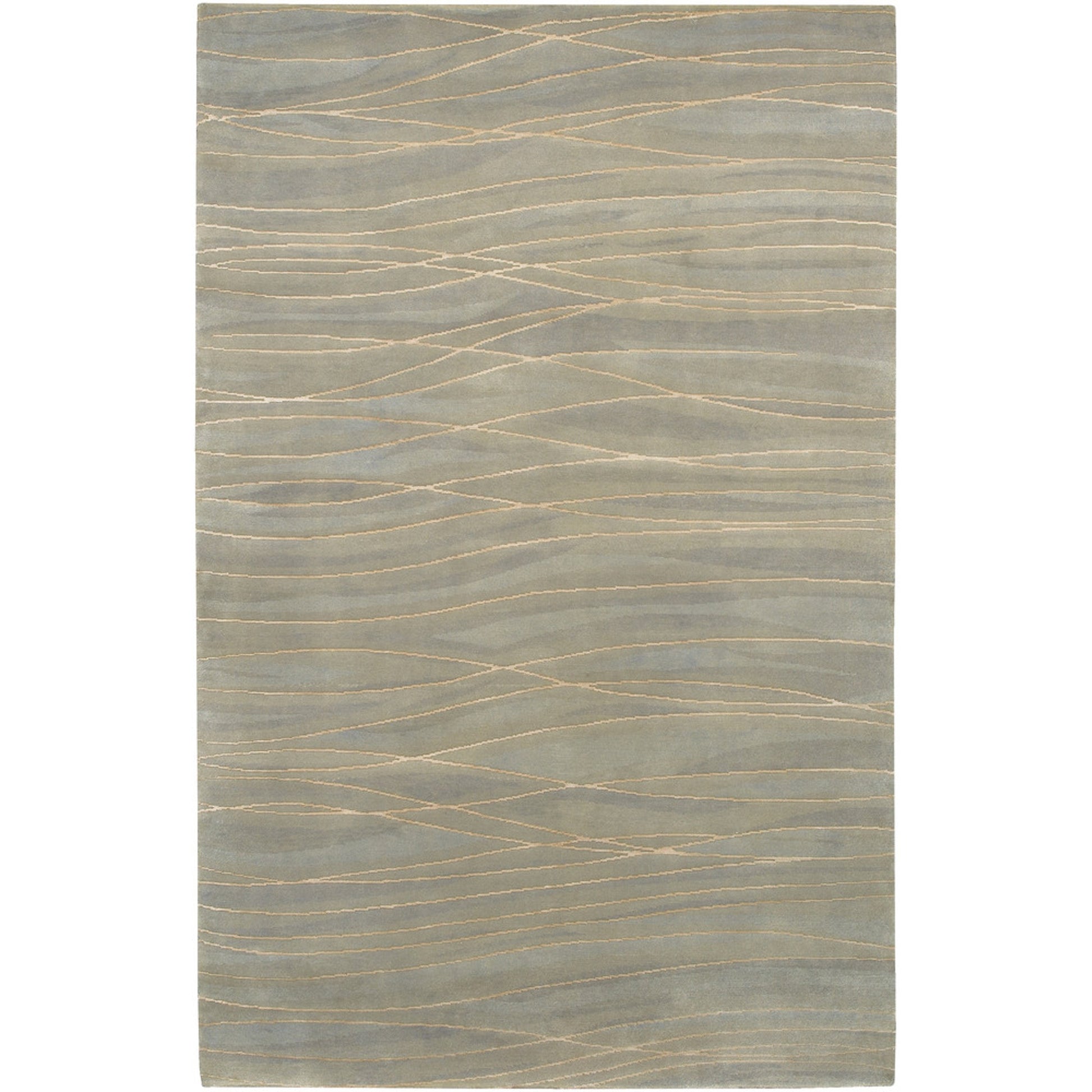 Shibui SH-7406 Indoor/Outdoor Rug by Surya in light blue, light gray, light sage, off-white, brown. Made from 100% semi-worsted new zealand wool in a unique style.