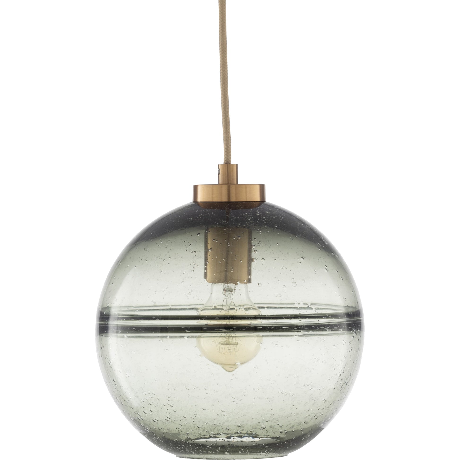 Shailee Indoor/Outdoor Ceiling Light by Surya in beige, gray, metallic bronze, metallic brass. Made from glass, metal in a modern style.