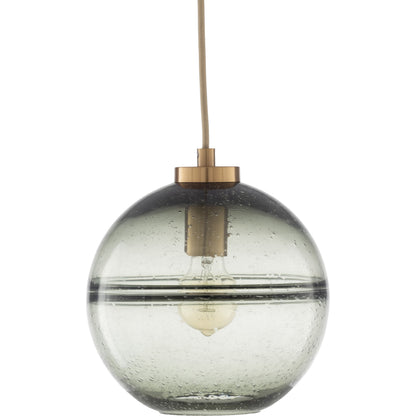 Shailee Indoor/Outdoor Ceiling Light by Surya in beige, gray, metallic bronze, metallic brass. Made from glass, metal in a modern style.