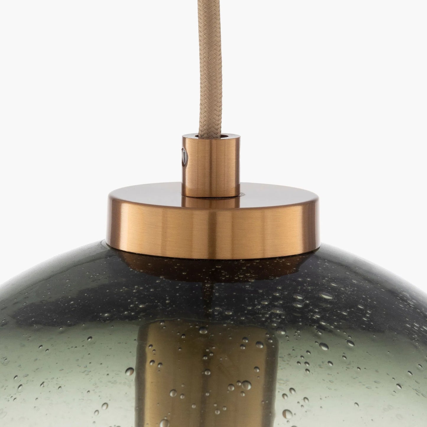 005 SR-755065 | Closeup | Shailee Indoor/Outdoor Ceiling Light by Surya in beige, gray, metallic bronze, metallic brass. Made from glass, metal in a modern style.