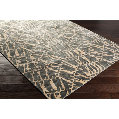 SHB-8002 Rug by Surya in charcoal, beige. Made from 100% viscose in a unique style.