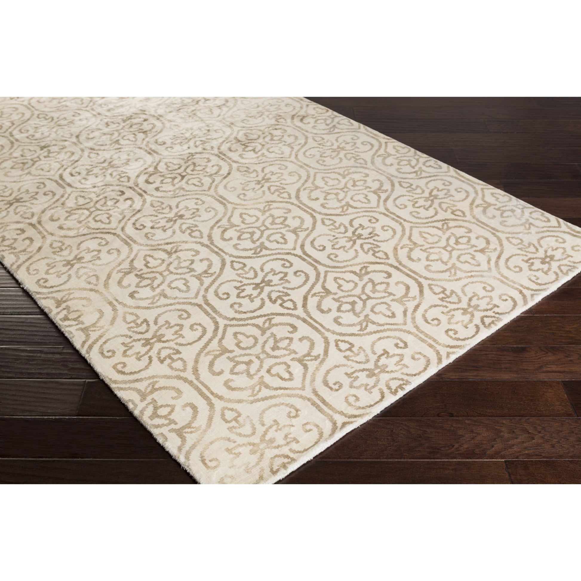 Shibori Rug - 12890 by Surya in ivory, olive. Made from 100% viscose in a unique style.