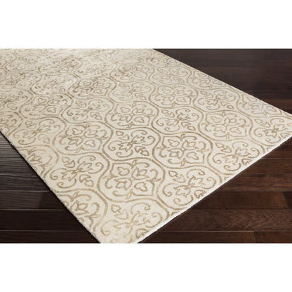 Shibori Rug - 12890 by Surya in ivory, olive. Made from 100% viscose in a unique style.