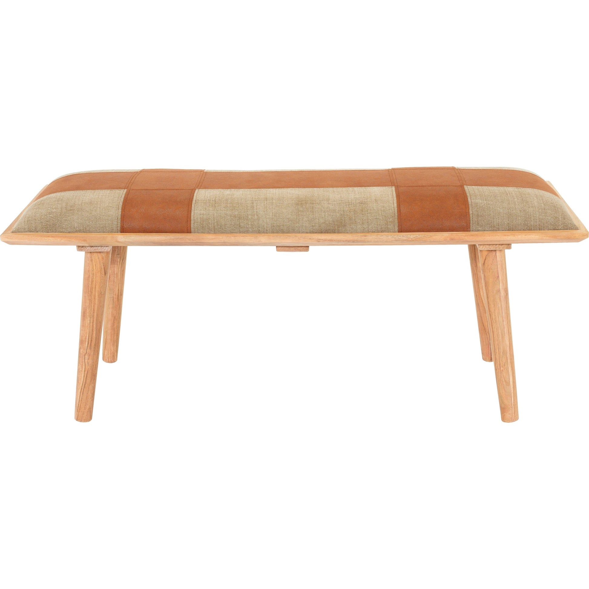 Sacsha - 30225 by Livabliss in brown, light beige. Made from cotton, faux leather, 100% manufactured wood, 100% wood in a rustic style.