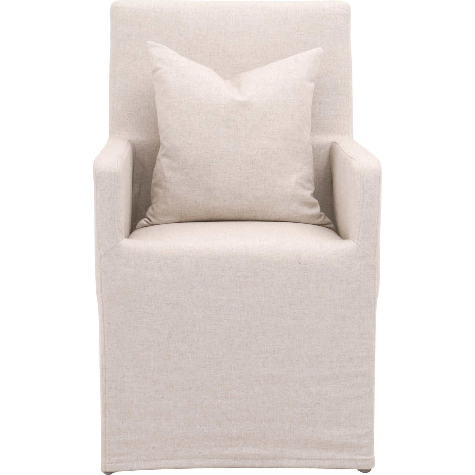 Shelter Slipcover Arm Chair by Essentials For Living in natural gray, livesmart peyton-pearl. Made from solid birch, plywood, 98% polyester, 2% nylon in a transitional style.