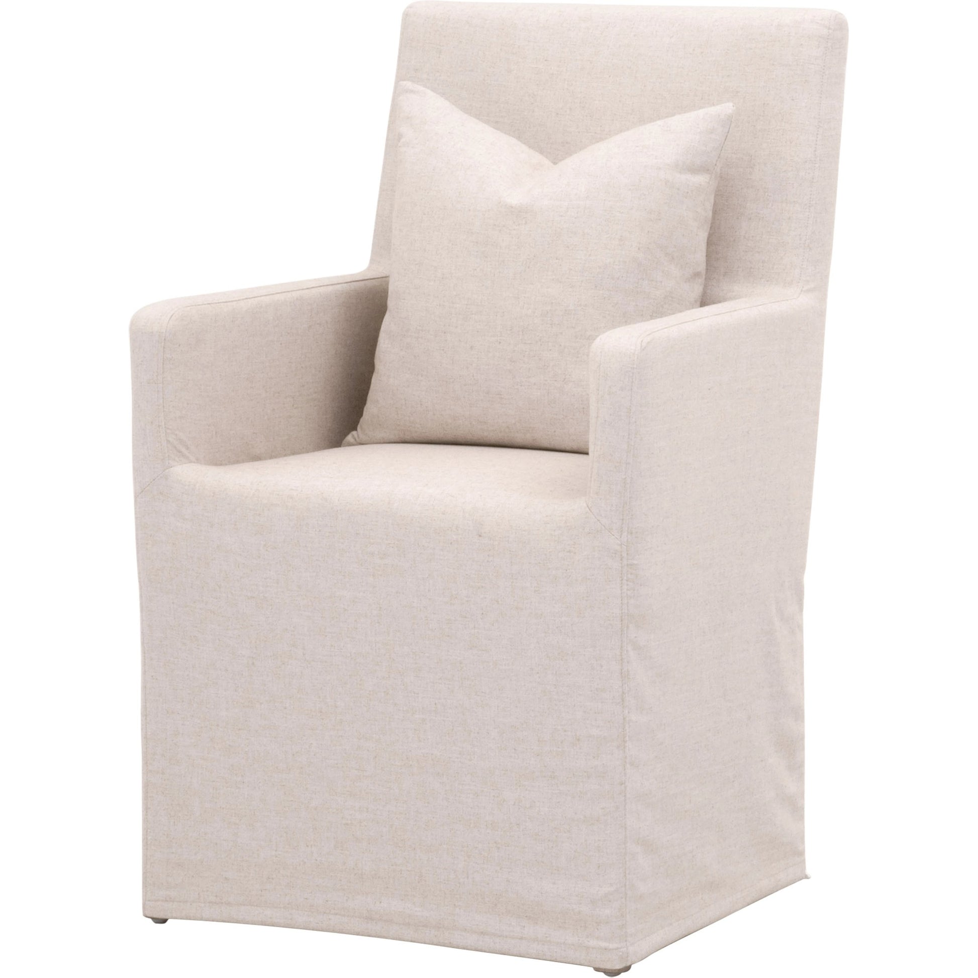 Shelter Slipcover Arm Chair by Essentials For Living in natural gray, livesmart peyton-pearl. Made from solid birch, plywood, 98% polyester, 2% nylon in a transitional style.
