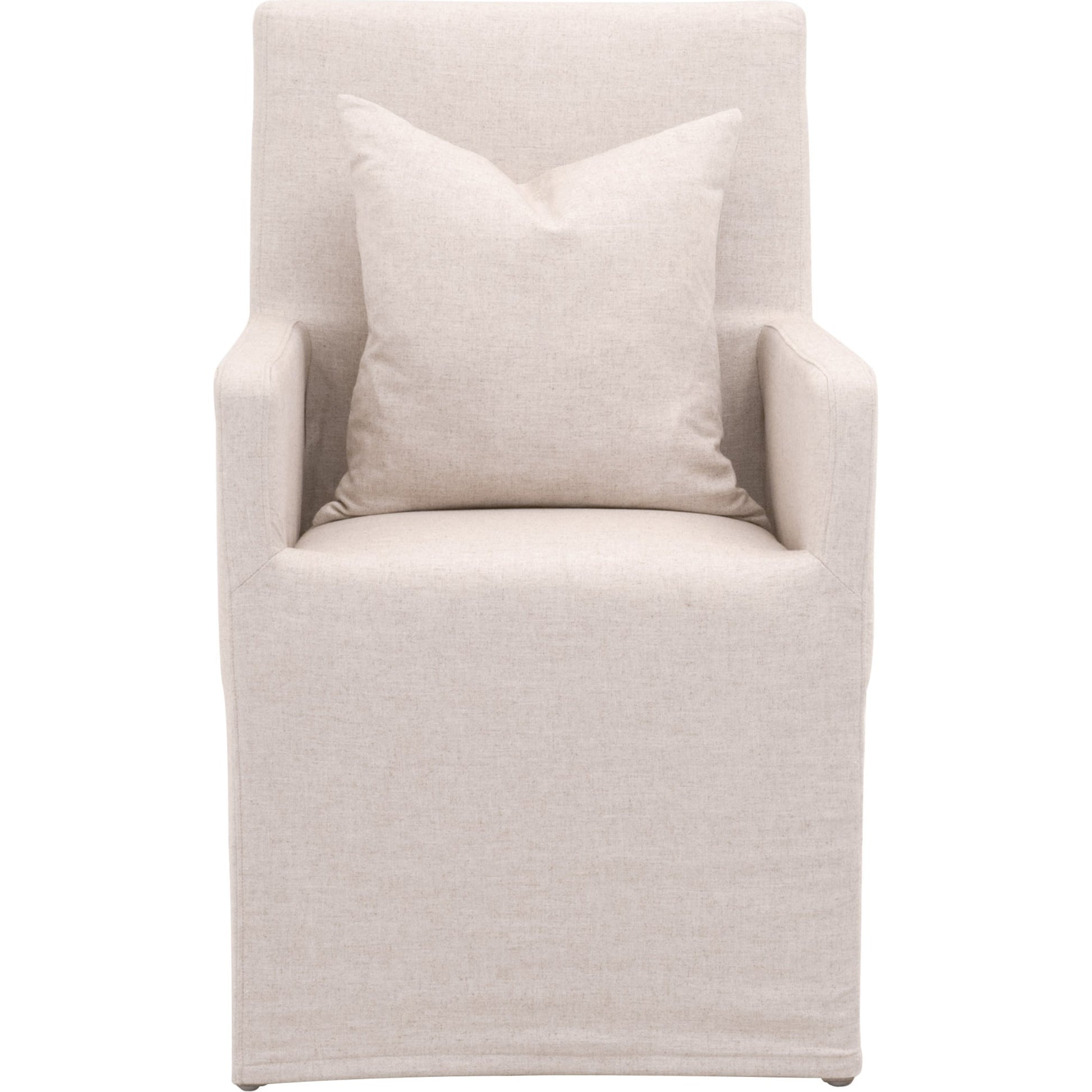 Shelter Slipcover Arm Chair by Essentials For Living in natural gray, livesmart peyton-pearl. Made from solid birch, plywood, 98% polyester, 2% nylon in a transitional style.
