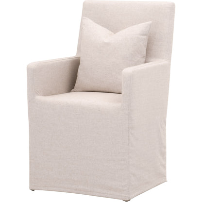 Shelter Slipcover Arm Chair by Essentials For Living in natural gray, livesmart peyton-pearl. Made from solid birch, plywood, 98% polyester, 2% nylon in a transitional style.
