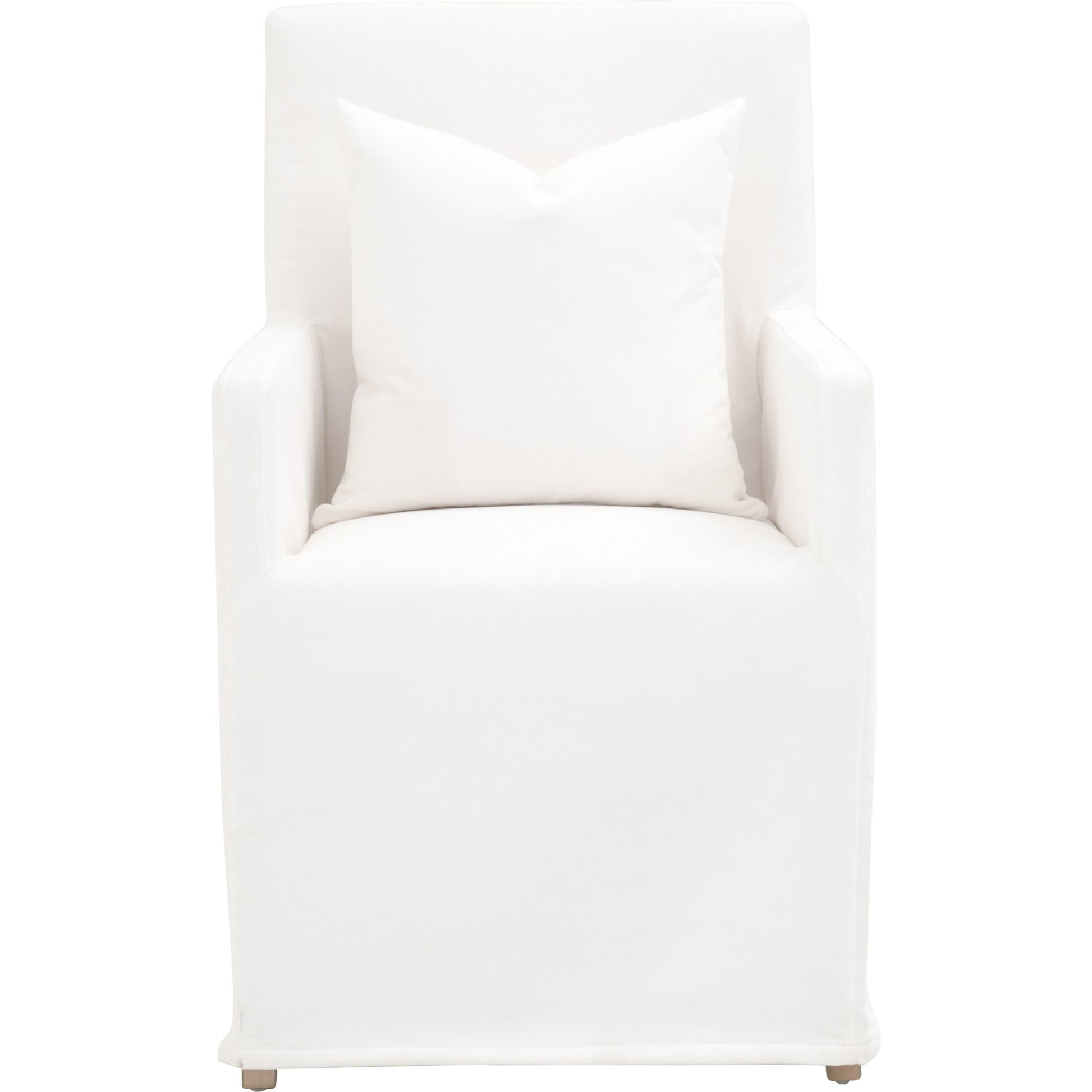 Shelter Slipcover Arm Chair by Essentials For Living in natural gray, livesmart peyton-pearl. Made from solid birch, plywood, 98% polyester, 2% nylon in a transitional style.