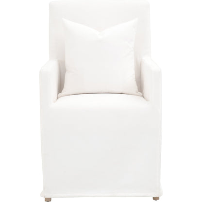 Shelter Slipcover Arm Chair by Essentials For Living in natural gray, livesmart peyton-pearl. Made from solid birch, plywood, 98% polyester, 2% nylon in a transitional style.